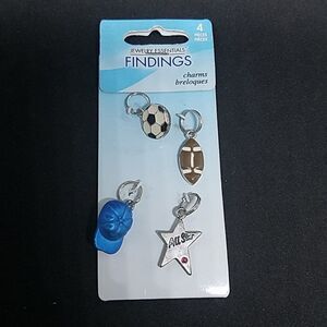NWT Findings Bundle of 4 Sports Charms